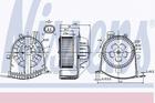 Kachelventilatormotor-/wiel Nissens 87038 Kachelventilatormotor-/wiel Nissens 87038