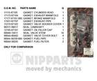 Cilinderkop pakking set/kopset Nipparts j1246021 Cilinderkop pakking set/kopset Nipparts j1246021