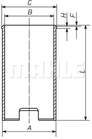 Cilinderbus/voering Mahle Original 029wv1300 Cilinderbus/voering Mahle Original 029wv1300