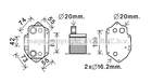 Oliekoeler motorolie Ava Cooling bw3554 Oliekoeler motorolie Ava Cooling bw3554