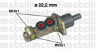 Hoofdremcilinder Metelli 050196 Hoofdremcilinder Metelli 050196