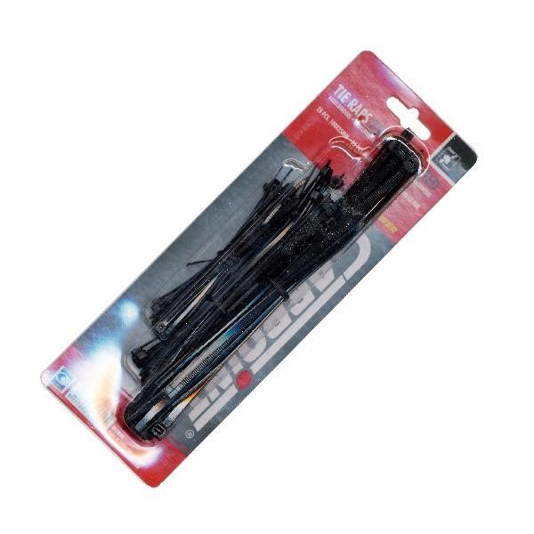 Carpoint Tie-raps 3 maten zwart 75st 10006 Carpoint Tie-raps 3 maten zwart 75st 10006