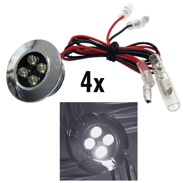 Carpoint Dorpellicht 4LED 4st wit 10408 Carpoint Dorpellicht 4LED 4st wit 10408