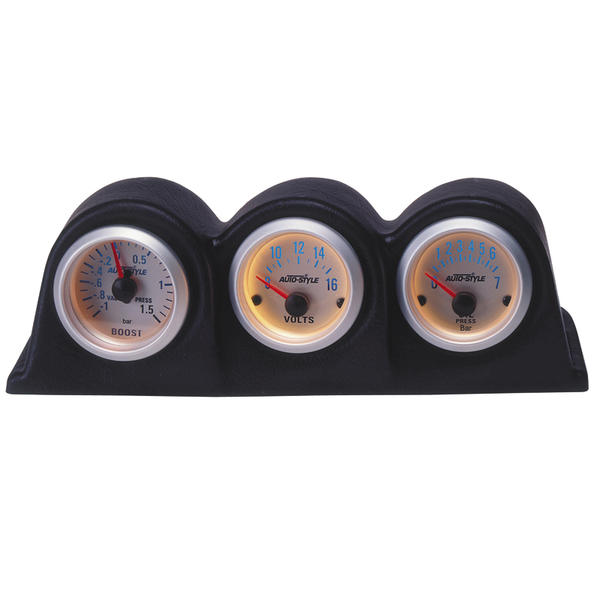 Mijnautoonderdelen GaugePod Horizontal 3 holes black PI 907 Mijnautoonderdelen GaugePod Horizontal 3 holes black PI 907
