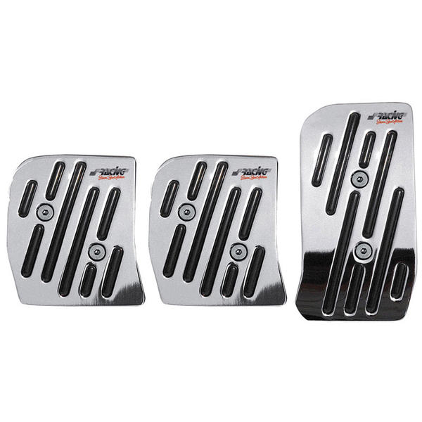 Simoni Racing PedalSet Raceway Chrome/Black Rubbe SR 980X Simoni Racing PedalSet Raceway Chrome/Black Rubbe SR 980X